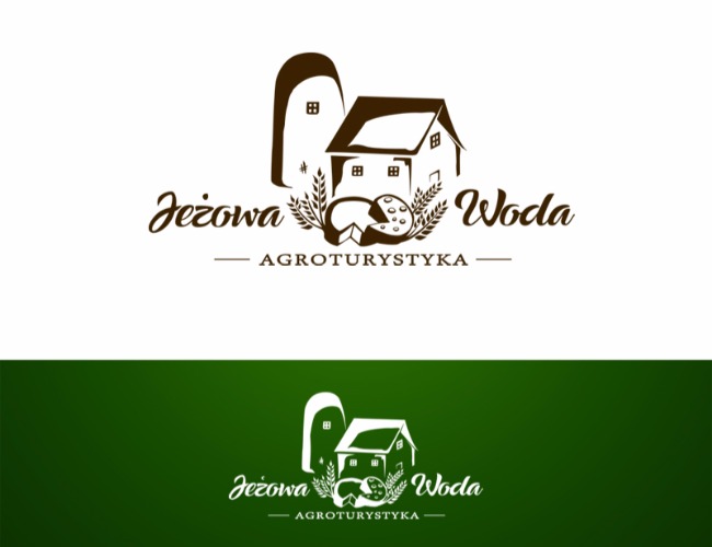Projektowanie logo dla firm,  JEŻOWA WODA Agroturystyka, logo firm - Obiektyw001